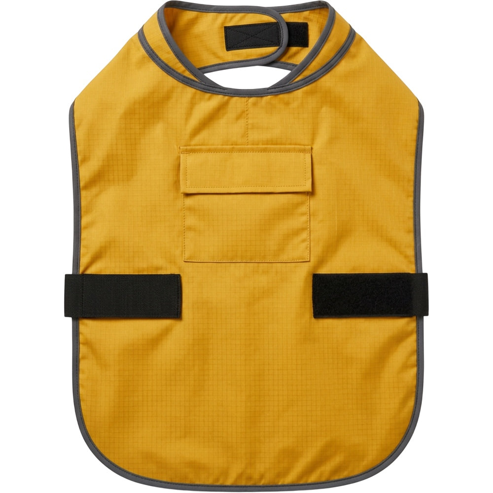 Bekzu Hoodless Pet Raincoat Large Mustard Charcoal Trim - Product view